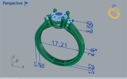3 Diamond Ring 319 3D print model_4