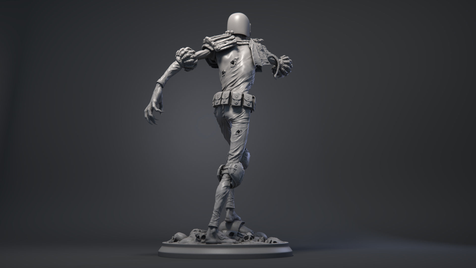 Judge Death statue fan art 3D print model_3