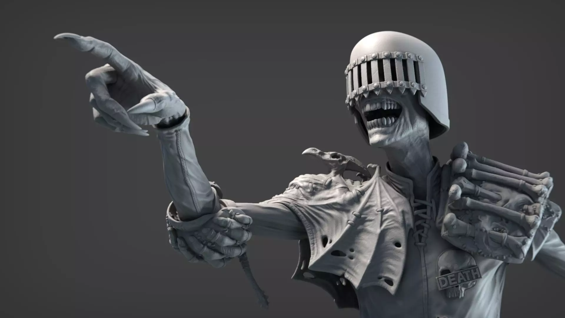 Judge Death statue fan art 3D print model_0