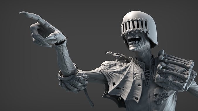 Judge Death statue fan art 3D print model