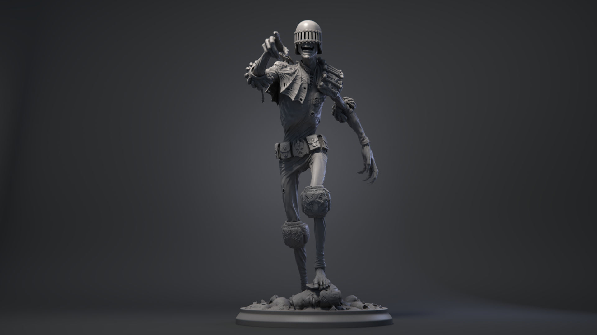 Judge Death statue fan art 3D print model_2