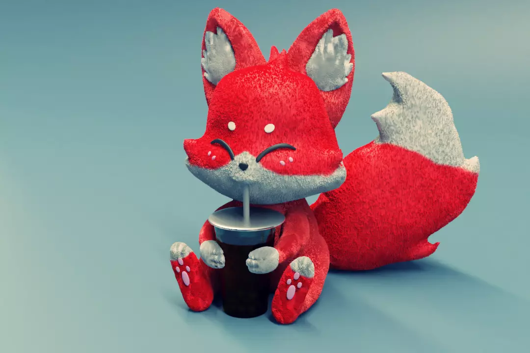 Stylized red fox Free 3D model