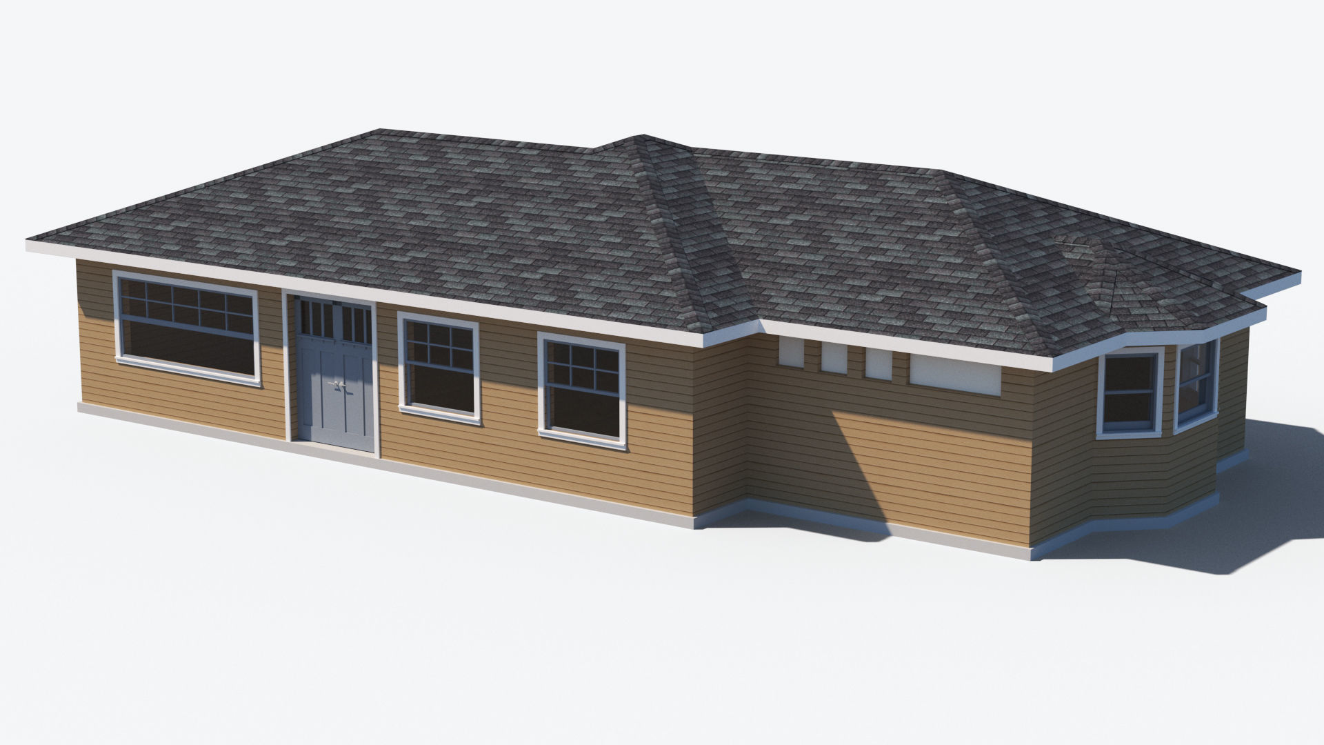 House 1 Free low-poly 3D model_1