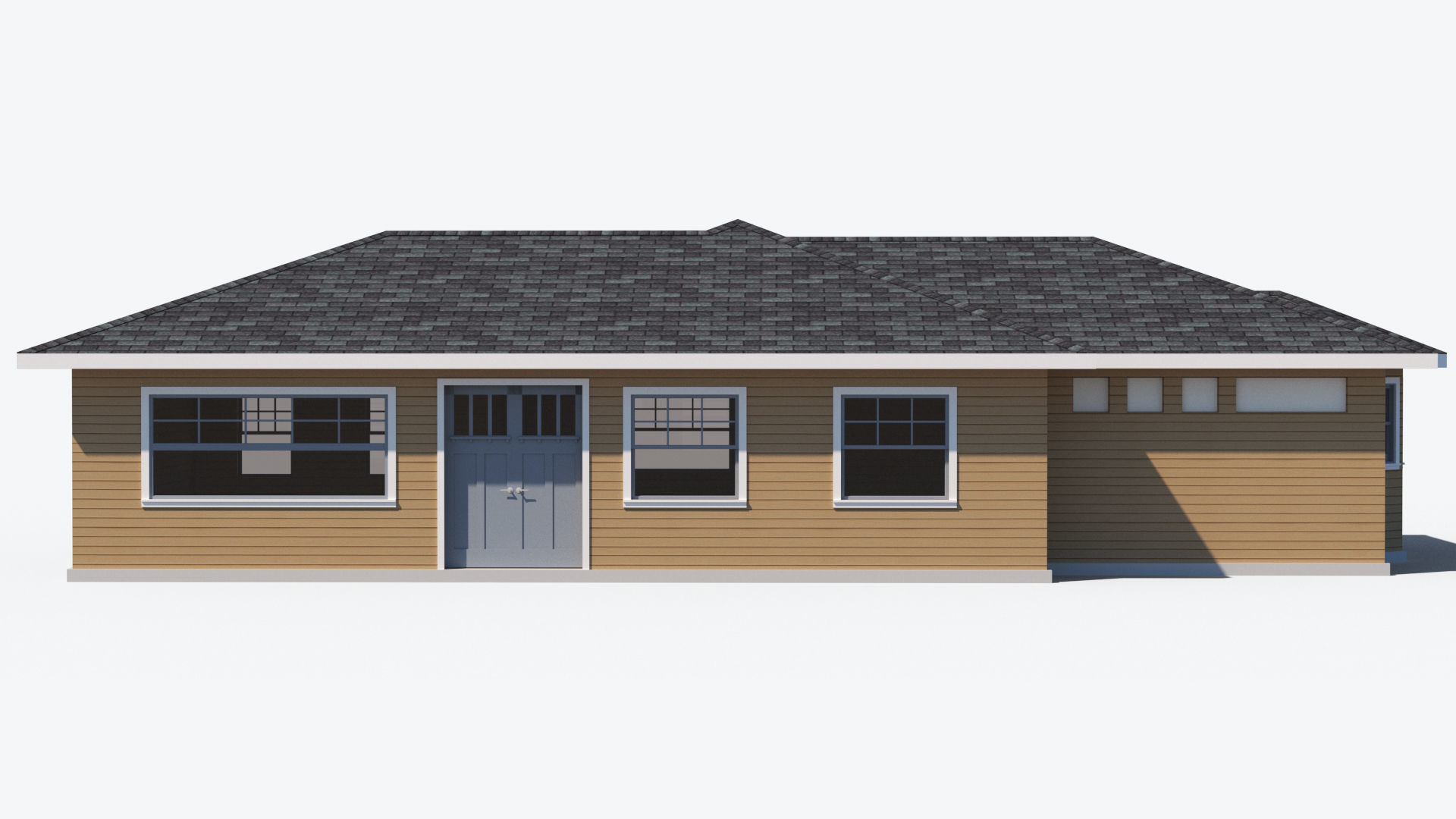 House 1 Free low-poly 3D model_3