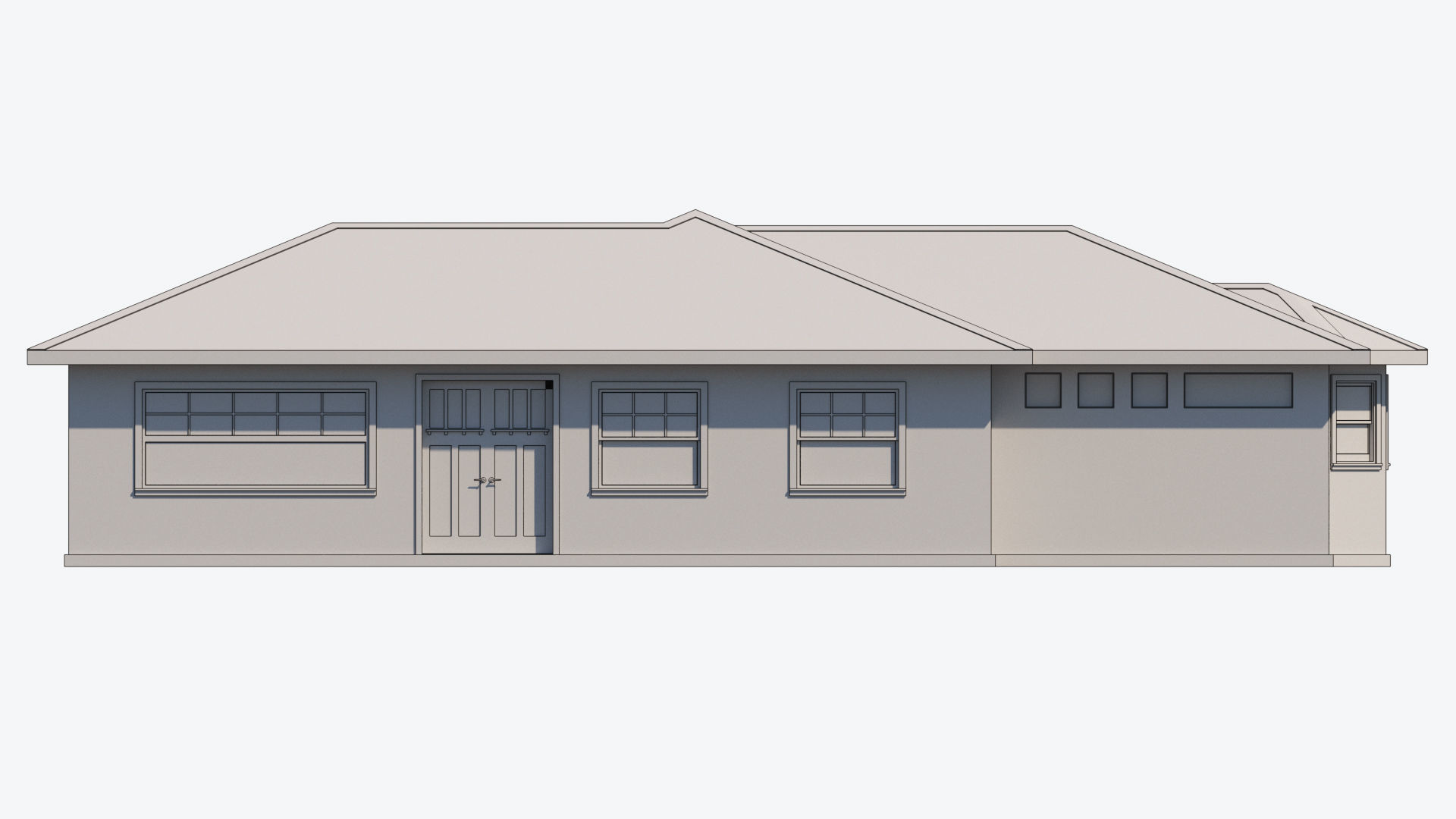 House 1 Free low-poly 3D model_6