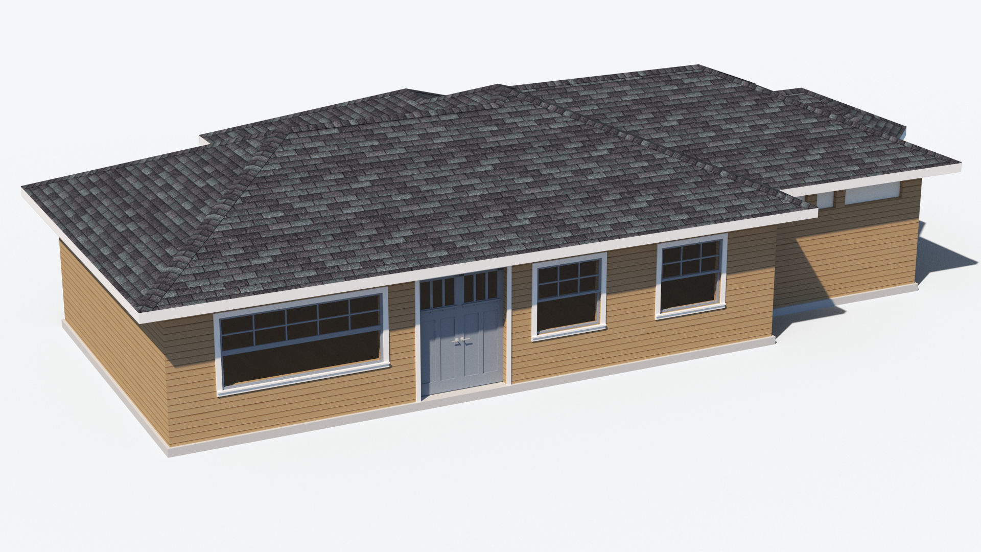 House 1 Free low-poly 3D model_2