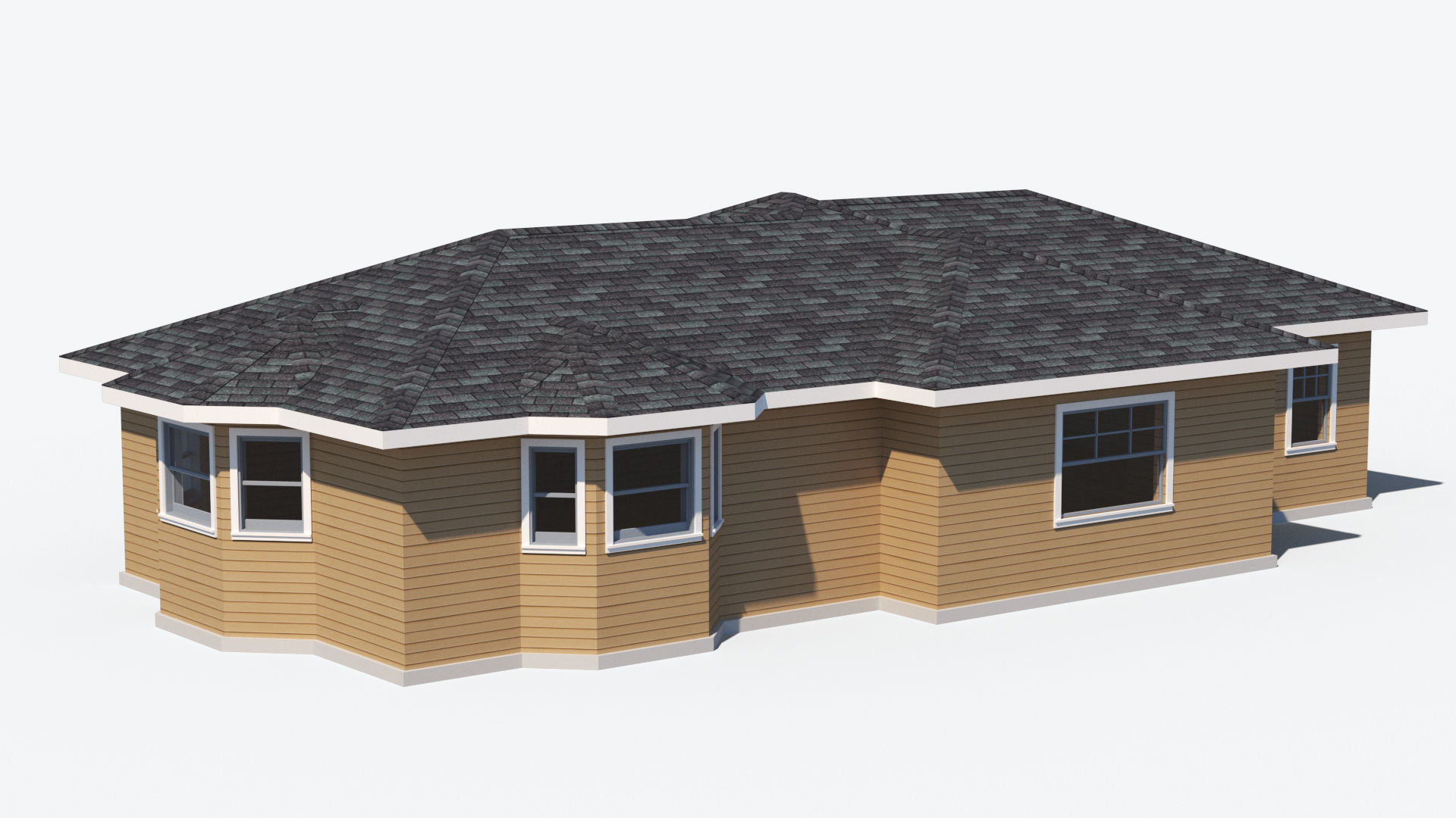 House 1 Free low-poly 3D model_4