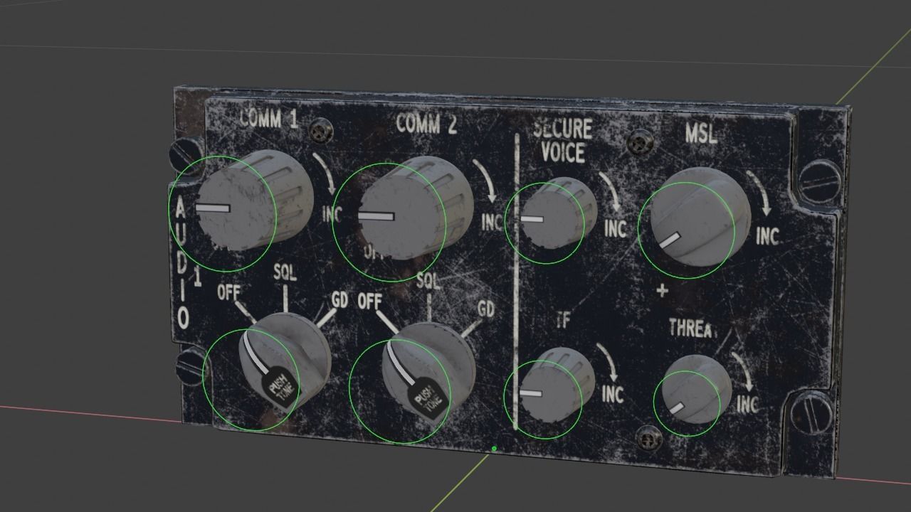 F16 AUDIO 1 Panel 3D model_7