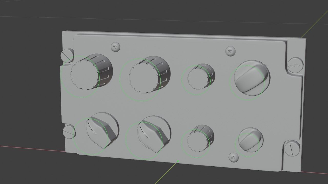 F16 AUDIO 1 Panel 3D model_5