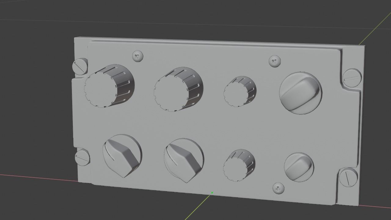 F16 AUDIO 1 Panel 3D model_4