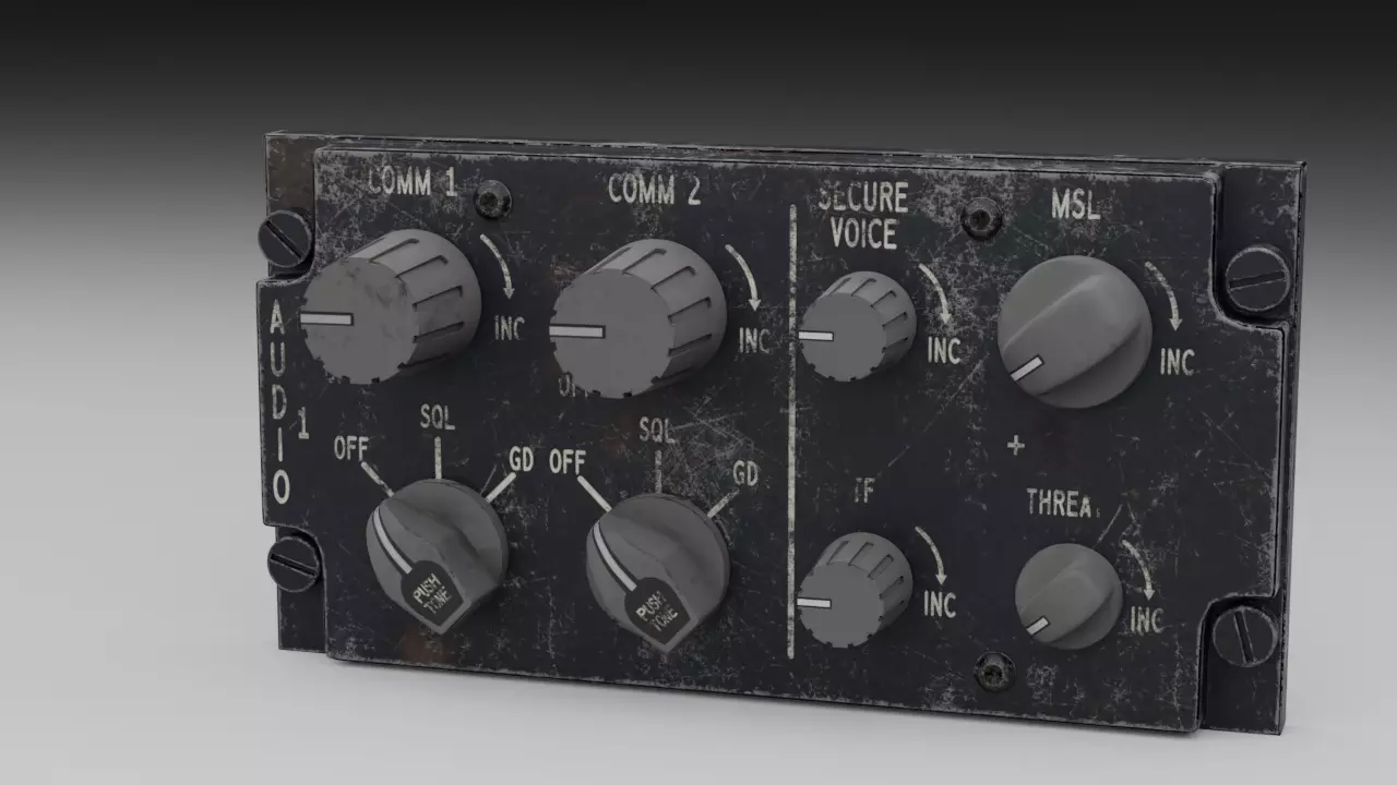 F16 AUDIO 1 Panel 3D model_0