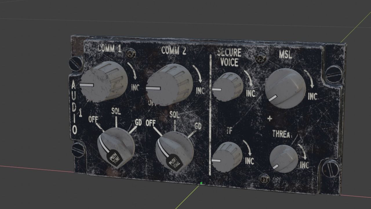 F16 AUDIO 1 Panel 3D model_6