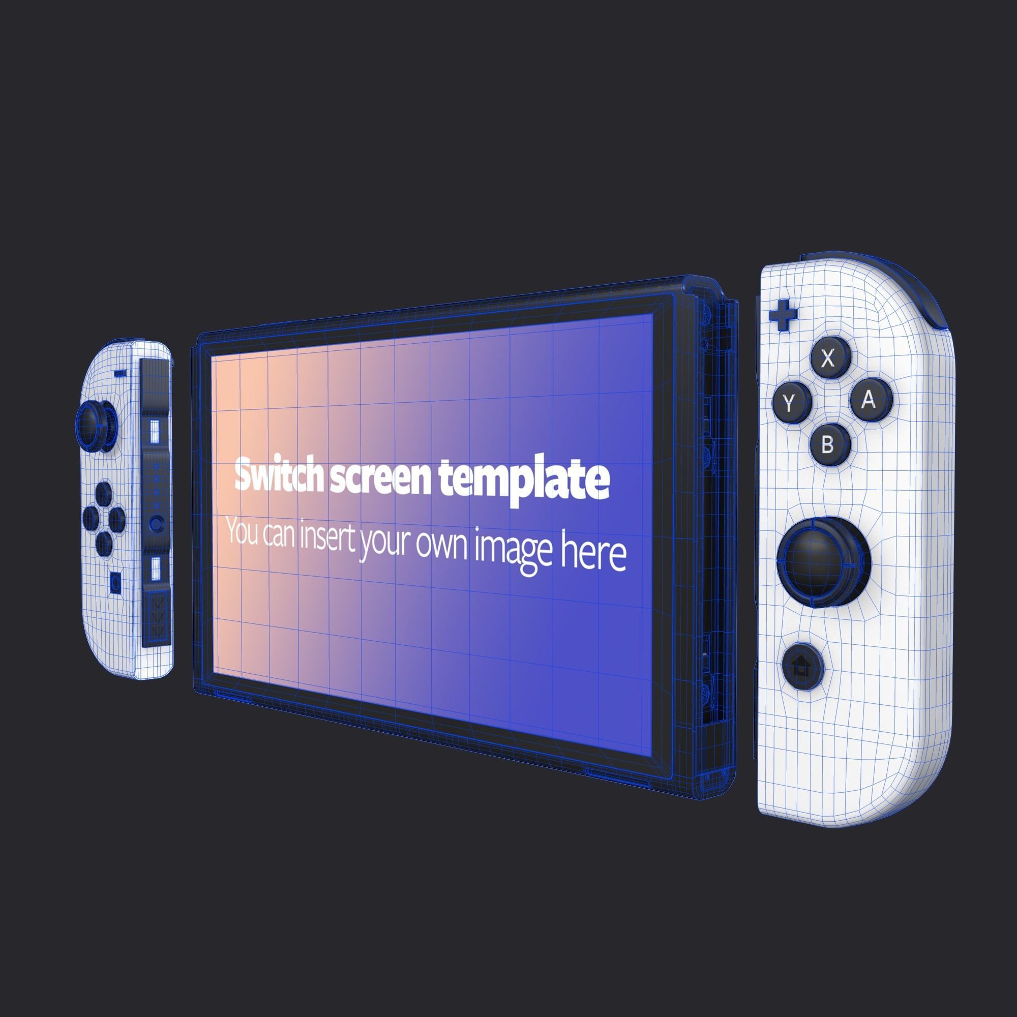 Nintendo switch Oled 3D model_5