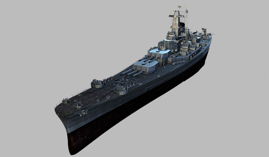 BattleShip Low-poly 3D model_6