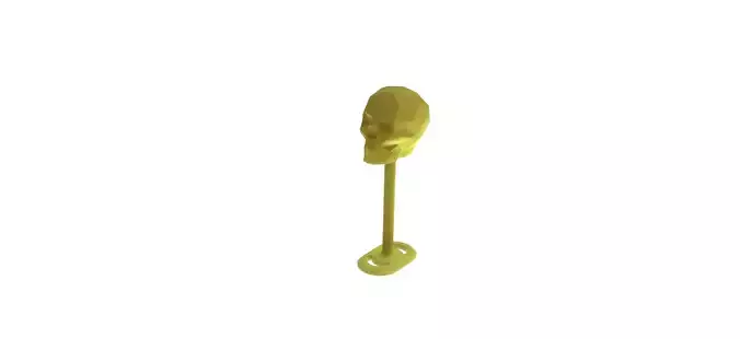 Low Poly Skull Helmet Stand 3D print model