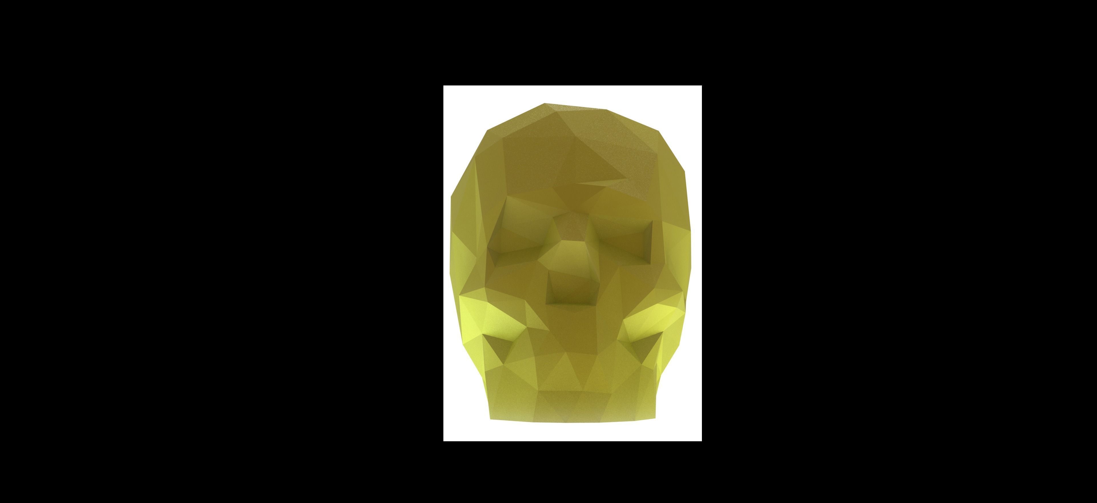 Low Poly Skull Helmet Stand 3D print model_5