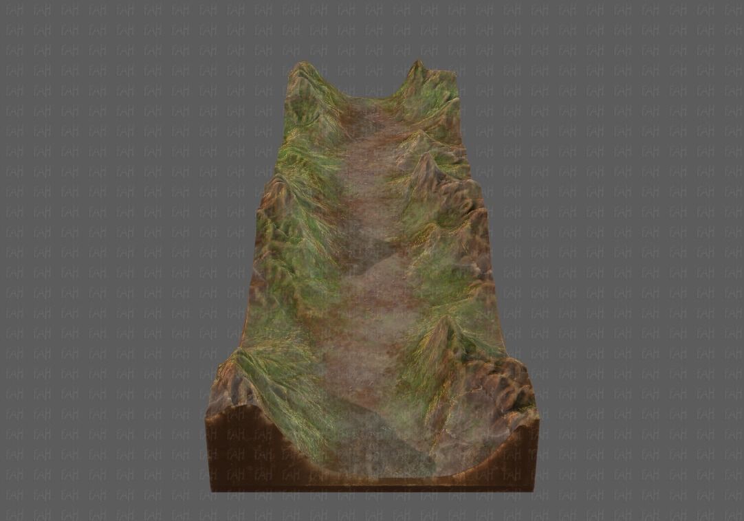 Terrain V03 Low-poly 3D model_3