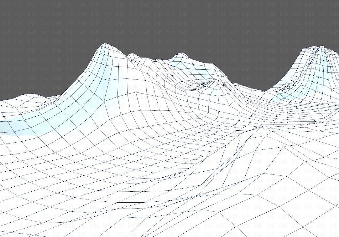 Terrain V03 Low-poly 3D model_38