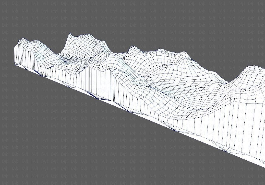 Terrain V03 Low-poly 3D model_28