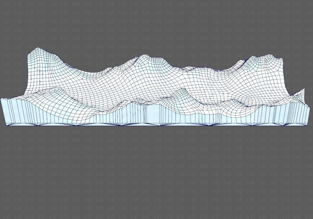 Terrain V03 Low-poly 3D model_9