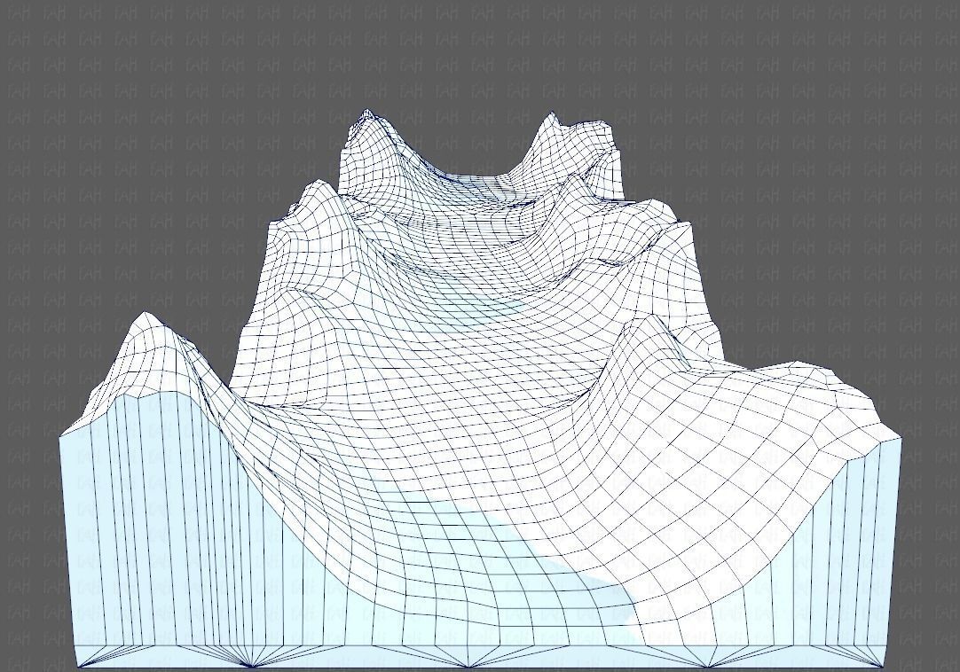 Terrain V03 Low-poly 3D model_27