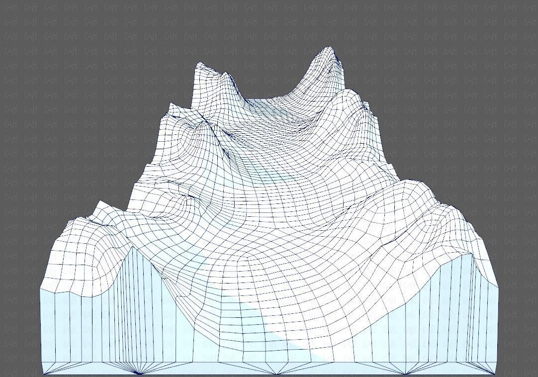 Terrain V03 Low-poly 3D model_31