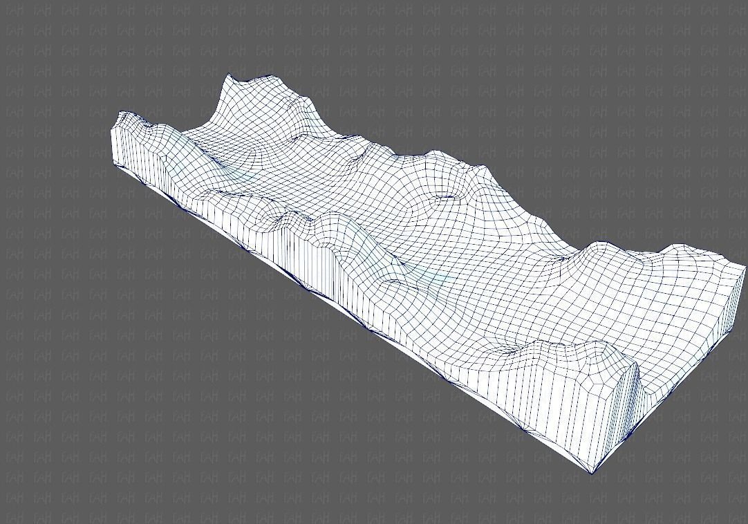 Terrain V03 Low-poly 3D model_12