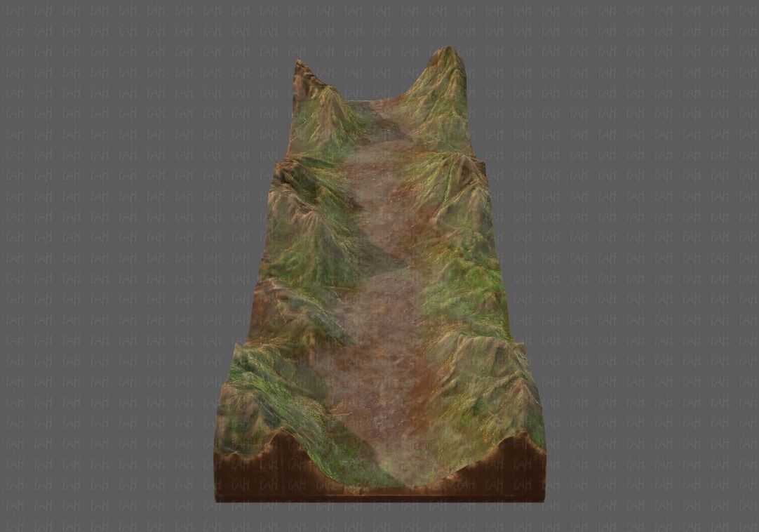 Terrain V03 Low-poly 3D model_7