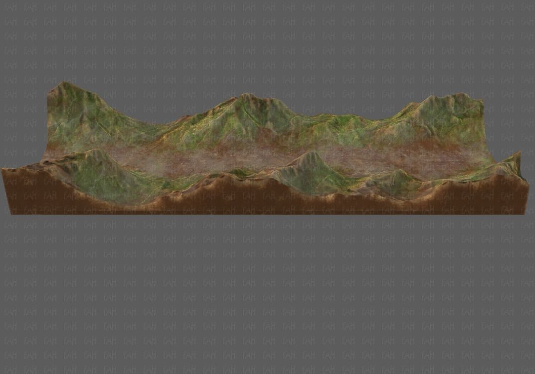 Terrain V03 Low-poly 3D model_1