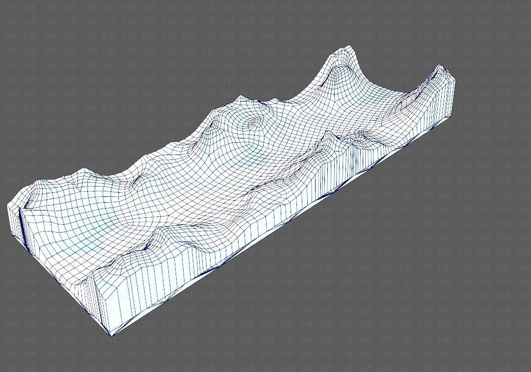 Terrain V03 Low-poly 3D model_14