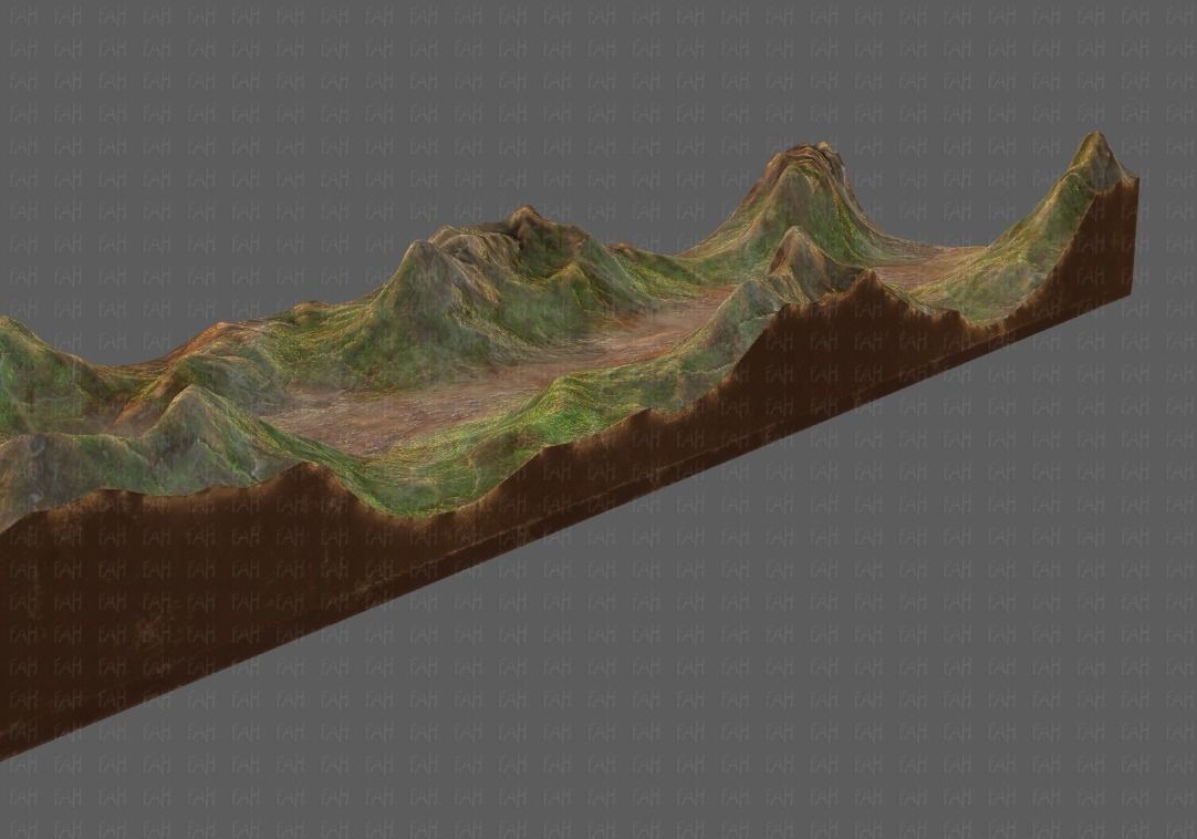 Terrain V03 Low-poly 3D model_22