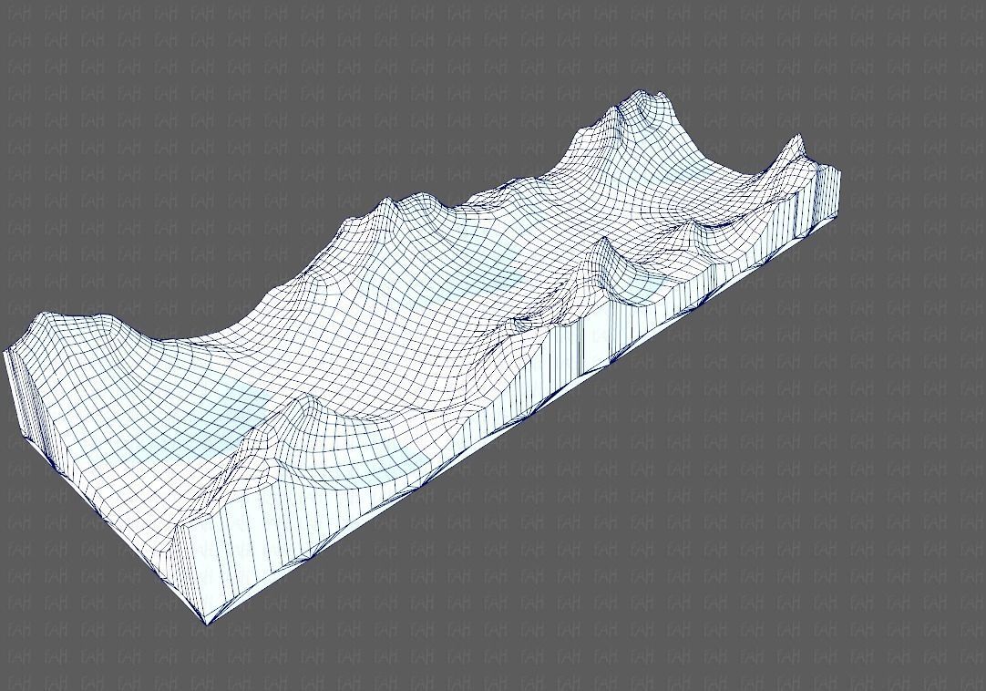 Terrain V03 Low-poly 3D model_10