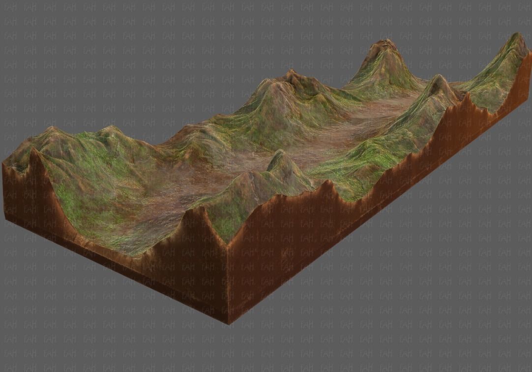 Terrain V03 Low-poly 3D model_39