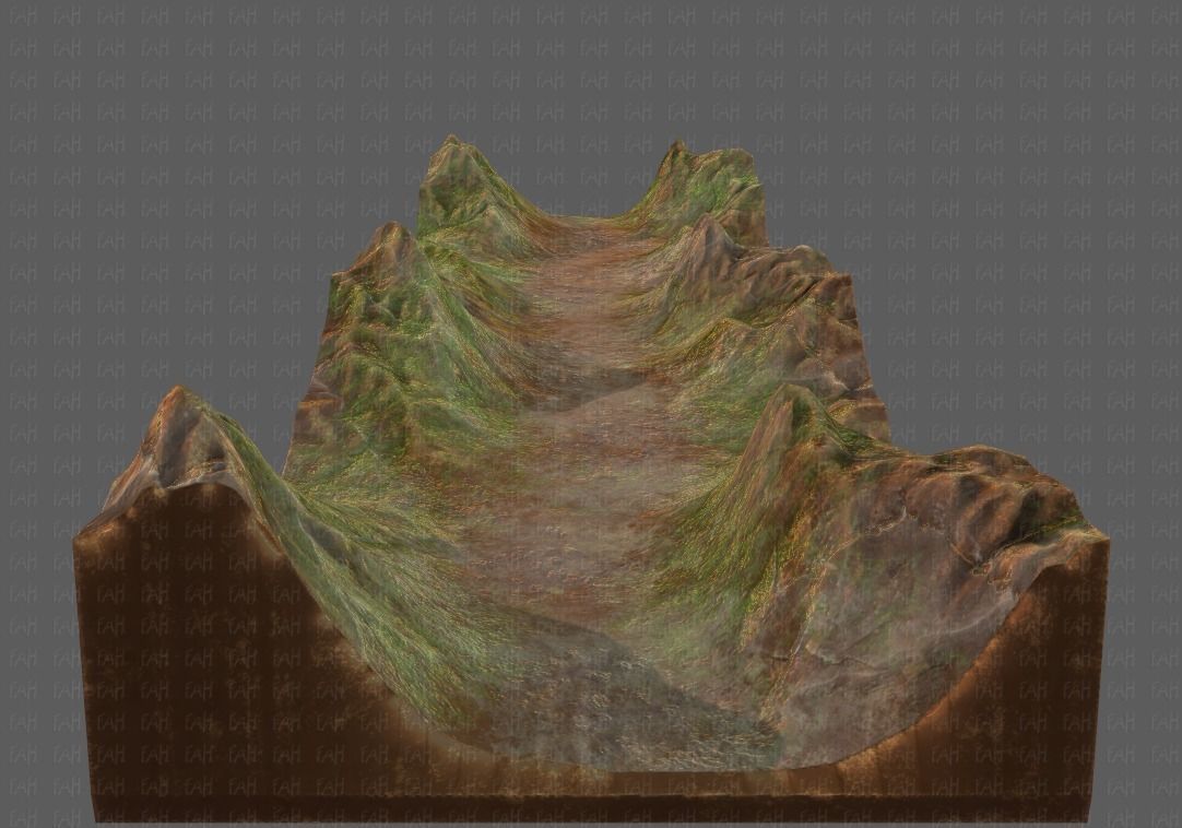 Terrain V03 Low-poly 3D model_19