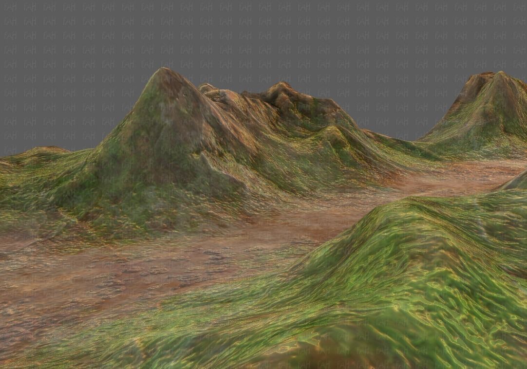 Terrain V03 Low-poly 3D model_37