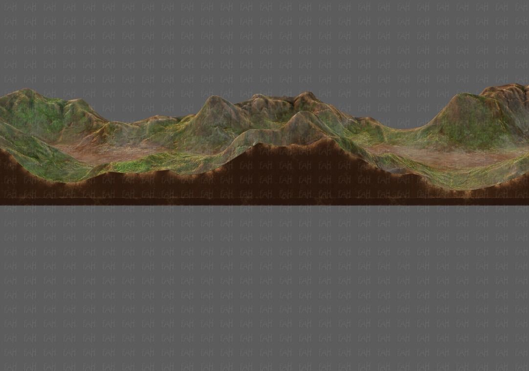 Terrain V03 Low-poly 3D model_21