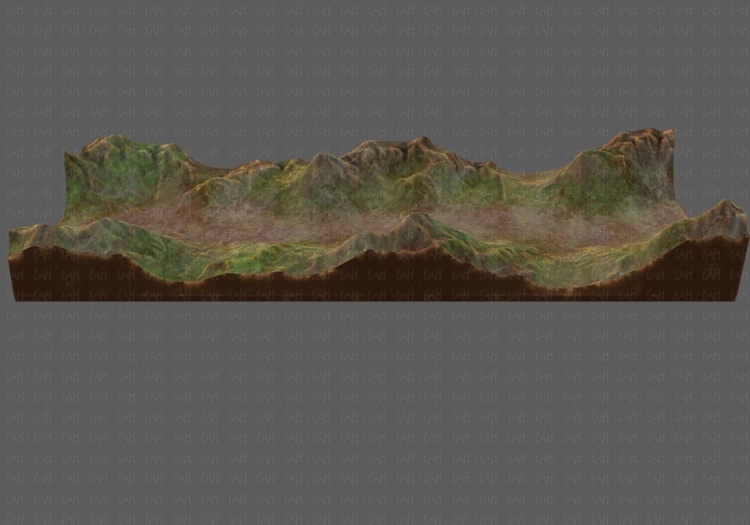 Terrain V03 Low-poly 3D model_5
