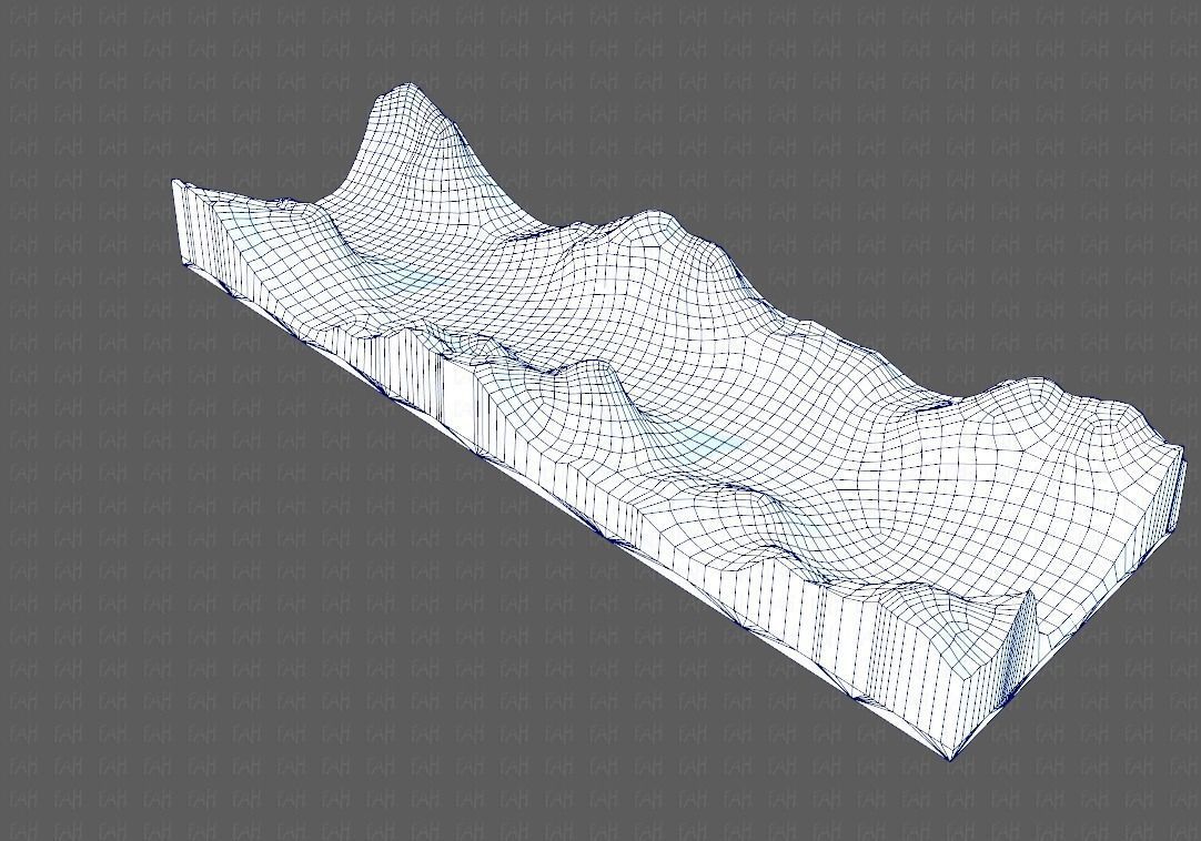 Terrain V03 Low-poly 3D model_16