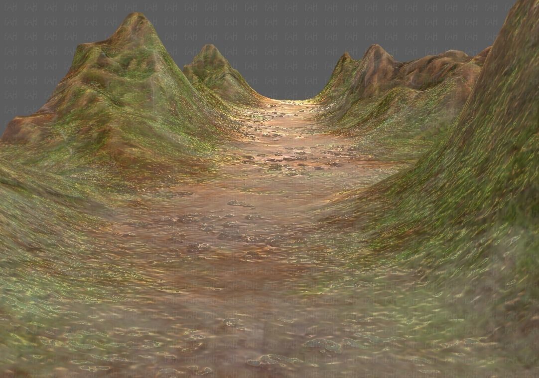 Terrain V03 Low-poly 3D model_35