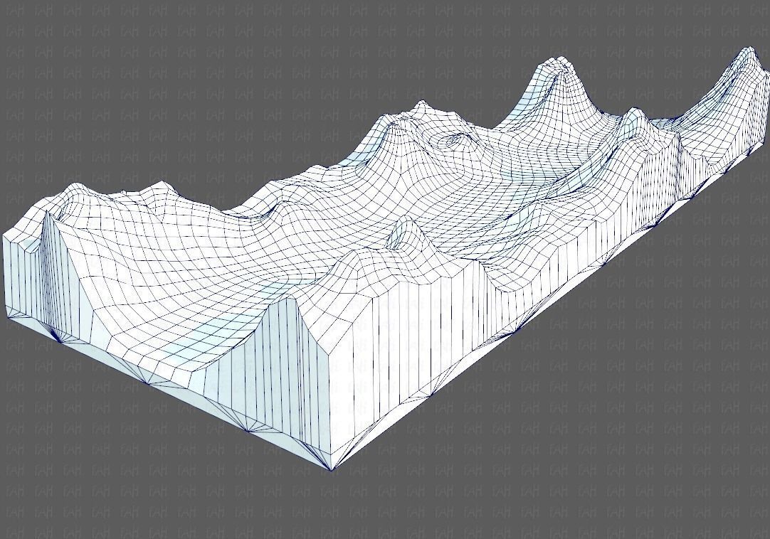 Terrain V03 Low-poly 3D model_40