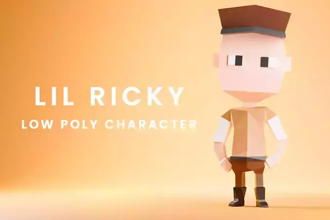 Lil Ricky Low Poly Rigged and Animated Character
