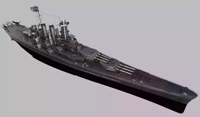 BattleShip Low-poly 3D model