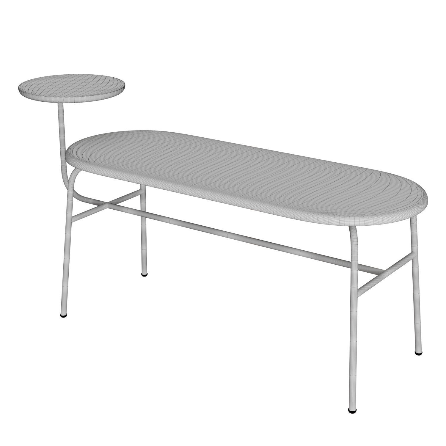 Afteroom Bench 3D model_4