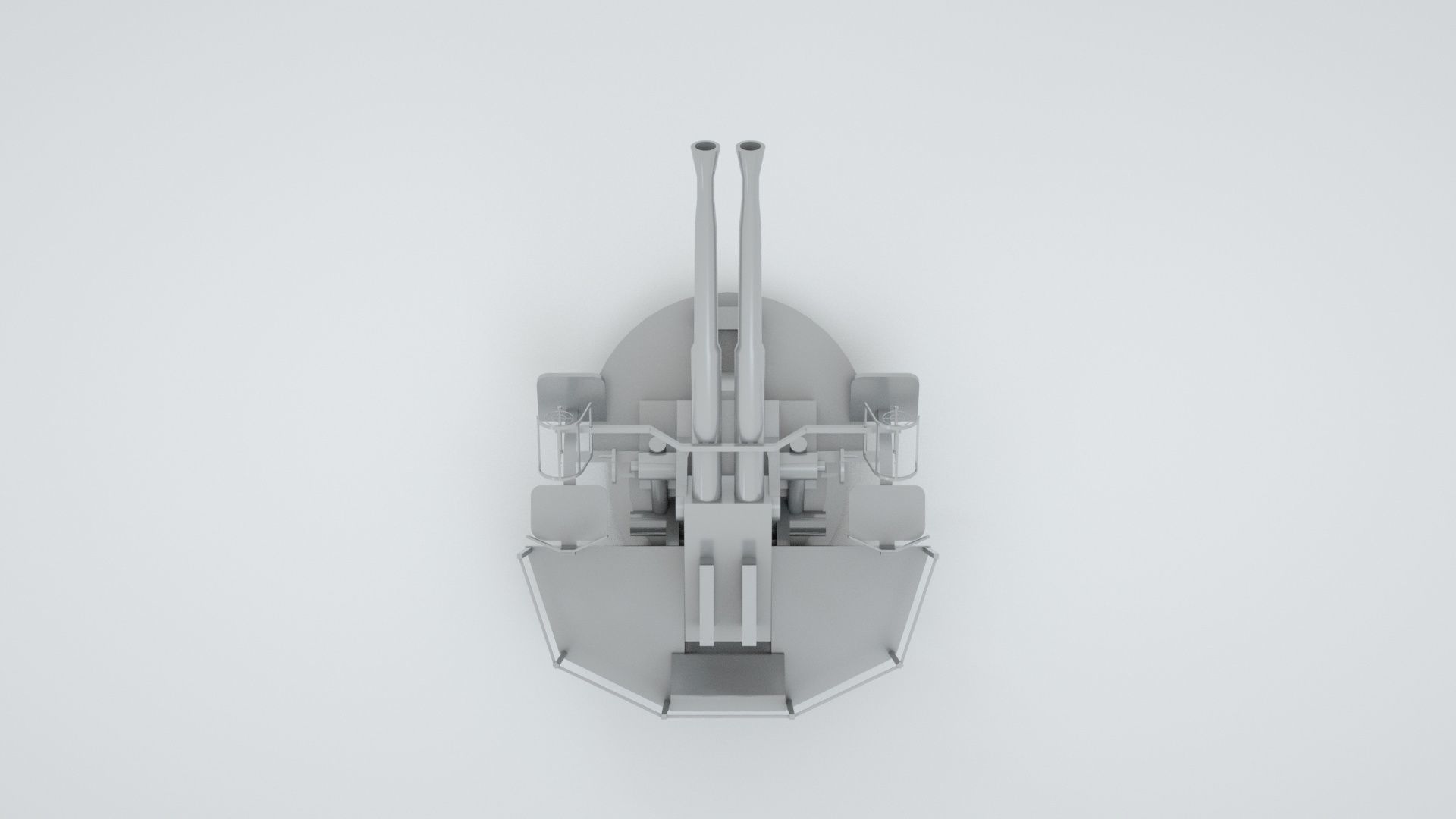 40mm Bofors Twin Anti-aircraft gun Mk1 3D model_5