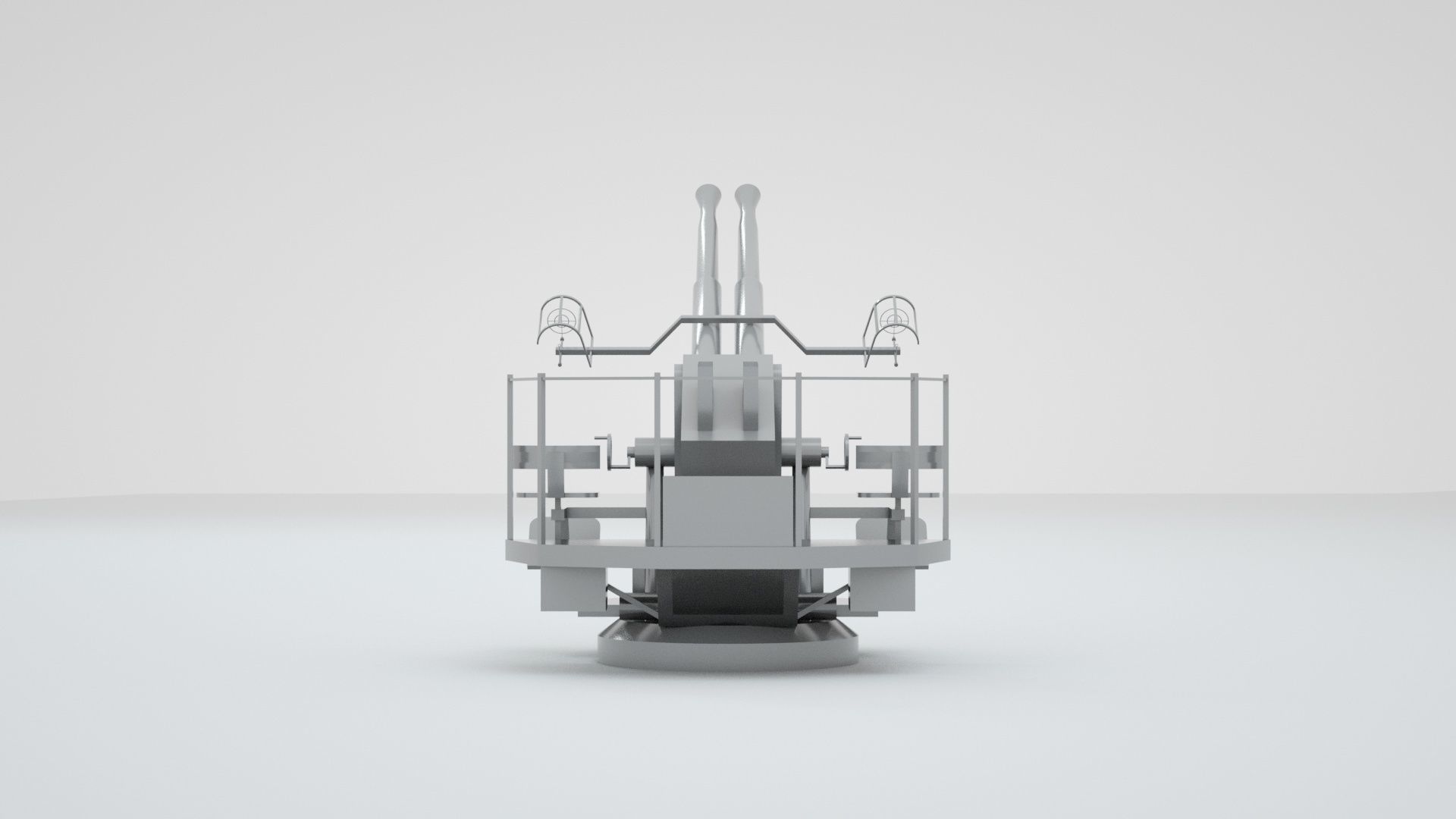 40mm Bofors Twin Anti-aircraft gun Mk1 3D model_3