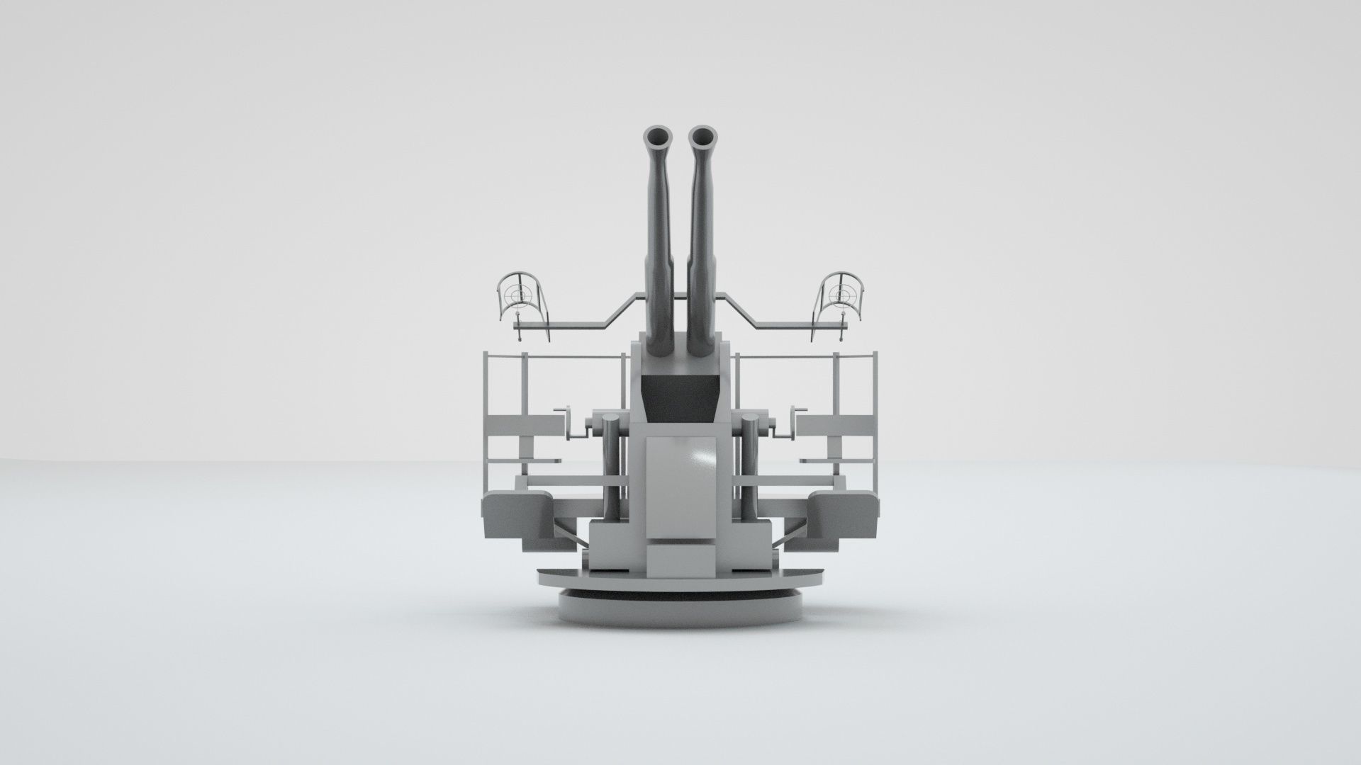 40mm Bofors Twin Anti-aircraft gun Mk1 3D model_4
