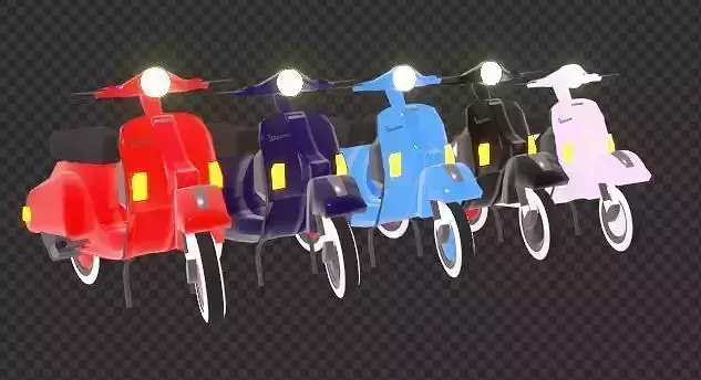 1981 Vespa P125X Pack 3D model