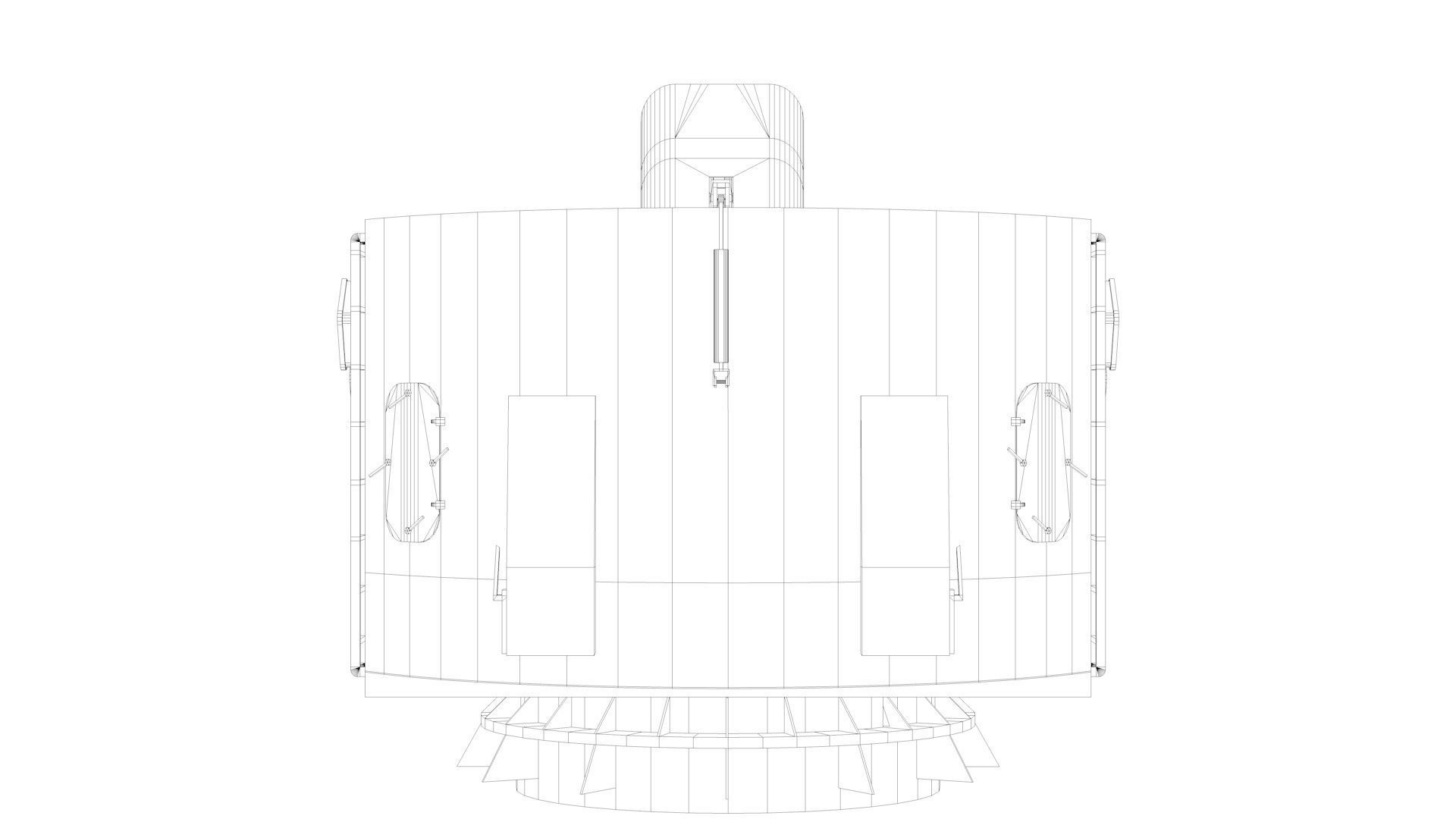 5 inch - 127mm Twin Naval Gun Mk12 Mk32 Mk38 3D model_6