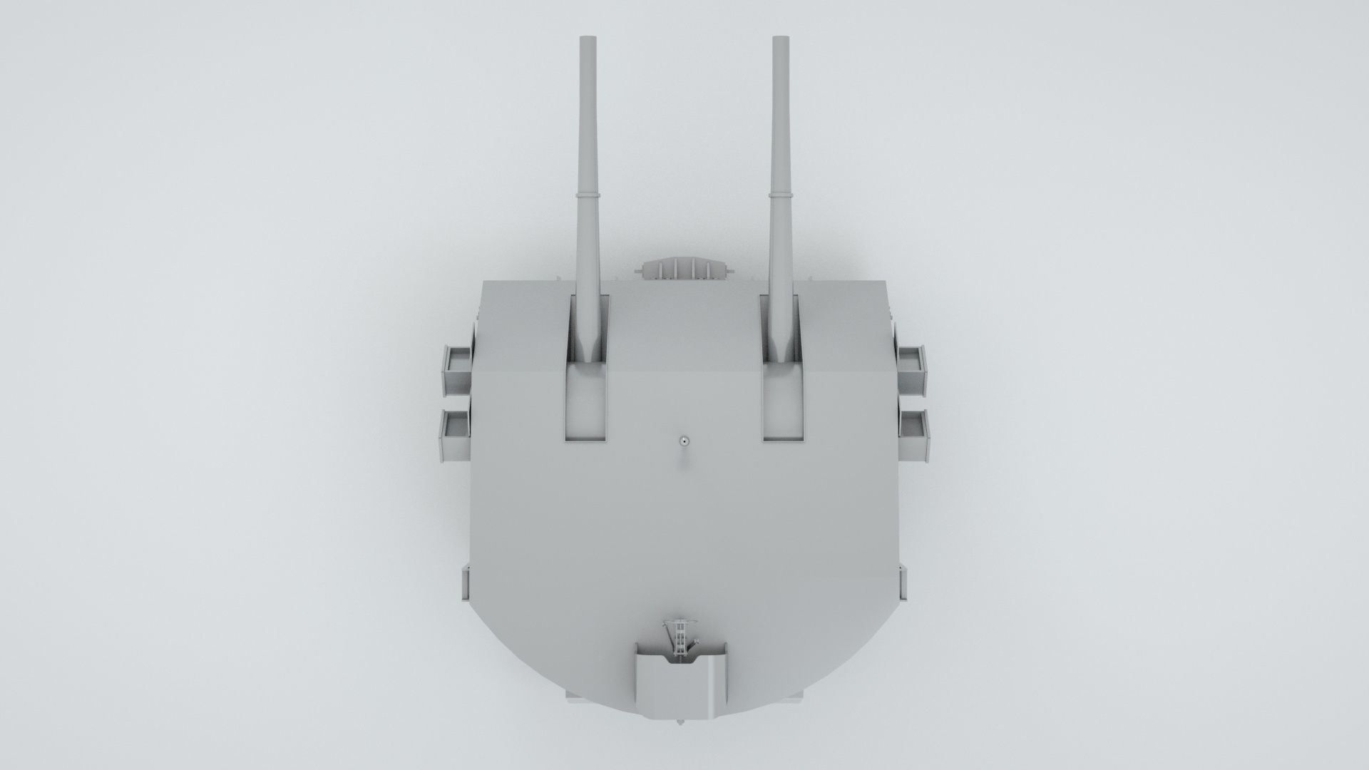 5 inch - 127mm Twin Naval Gun Mk12 Mk32 Mk38 3D model_4