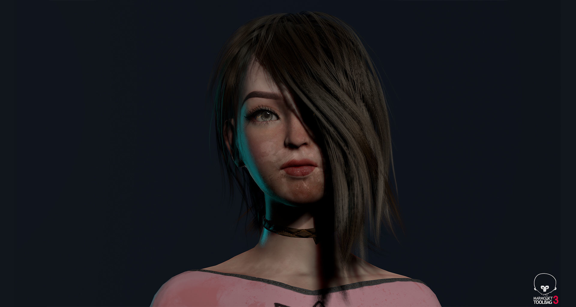 Survivor Girl 1 Game Ready Low-poly 3D model Low-poly 3D model_9